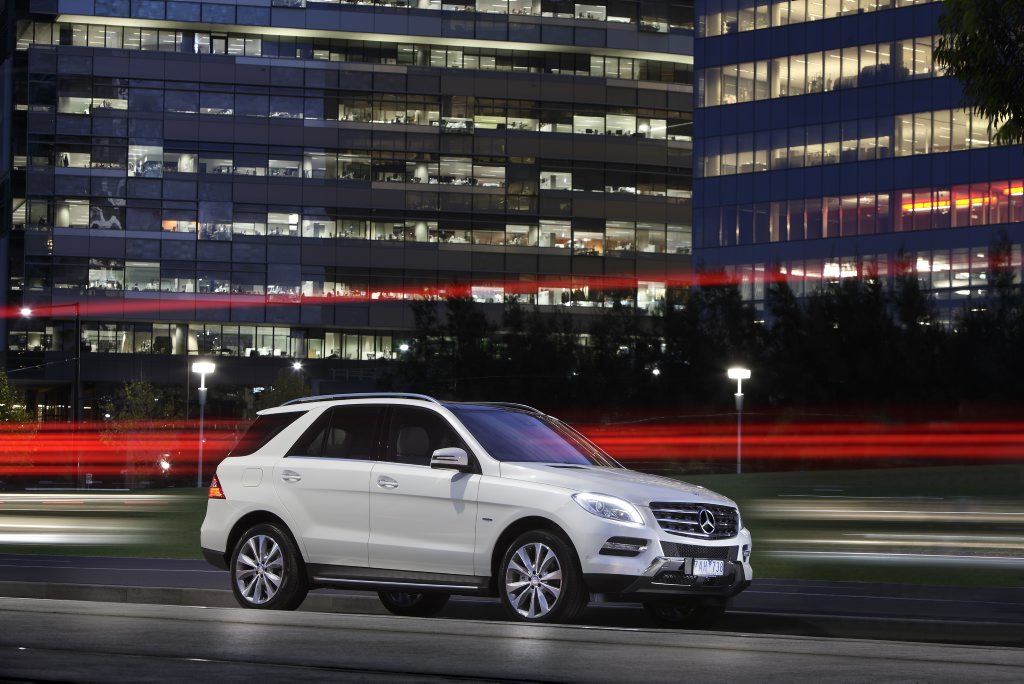 The Mercedes-Benz ML350. The Mercedes-Benz ML350.